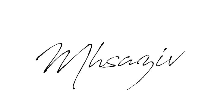 How to make Mhsaziv signature? Antro_Vectra is a professional autograph style. Create handwritten signature for Mhsaziv name. Mhsaziv signature style 6 images and pictures png