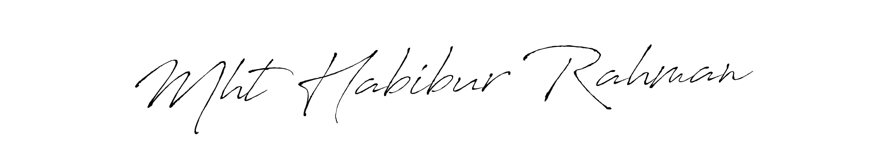 Antro_Vectra is a professional signature style that is perfect for those who want to add a touch of class to their signature. It is also a great choice for those who want to make their signature more unique. Get Mht Habibur Rahman name to fancy signature for free. Mht Habibur Rahman signature style 6 images and pictures png