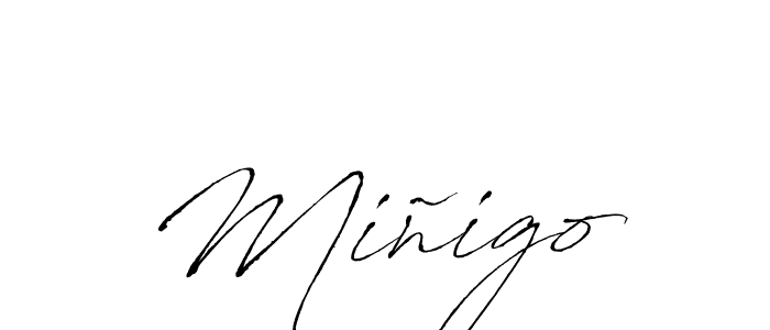 Make a beautiful signature design for name Miñigo. With this signature (Antro_Vectra) style, you can create a handwritten signature for free. Miñigo signature style 6 images and pictures png