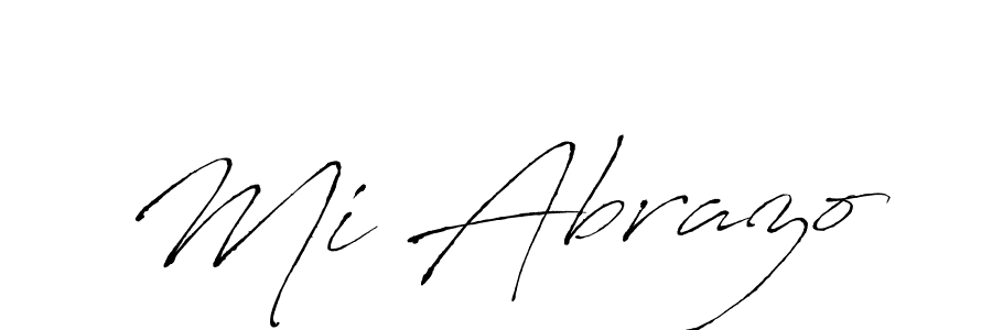 Antro_Vectra is a professional signature style that is perfect for those who want to add a touch of class to their signature. It is also a great choice for those who want to make their signature more unique. Get Mi Abrazo name to fancy signature for free. Mi Abrazo signature style 6 images and pictures png