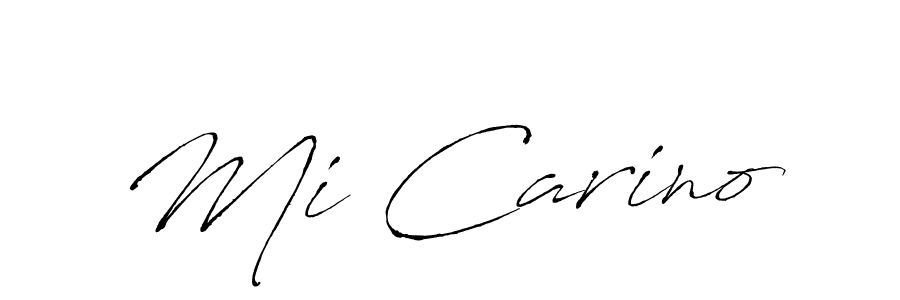 Make a beautiful signature design for name Mi Carino. With this signature (Antro_Vectra) style, you can create a handwritten signature for free. Mi Carino signature style 6 images and pictures png