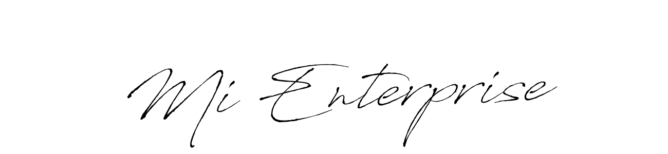 Antro_Vectra is a professional signature style that is perfect for those who want to add a touch of class to their signature. It is also a great choice for those who want to make their signature more unique. Get Mi Enterprise name to fancy signature for free. Mi Enterprise signature style 6 images and pictures png
