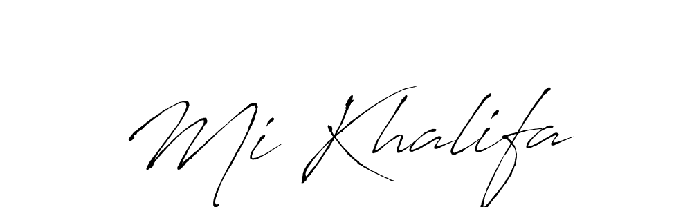 Also we have Mi Khalifa name is the best signature style. Create professional handwritten signature collection using Antro_Vectra autograph style. Mi Khalifa signature style 6 images and pictures png