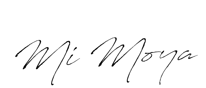 Design your own signature with our free online signature maker. With this signature software, you can create a handwritten (Antro_Vectra) signature for name Mi Moya. Mi Moya signature style 6 images and pictures png