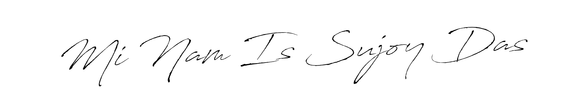 if you are searching for the best signature style for your name Mi Nam Is Sujoy Das. so please give up your signature search. here we have designed multiple signature styles  using Antro_Vectra. Mi Nam Is Sujoy Das signature style 6 images and pictures png