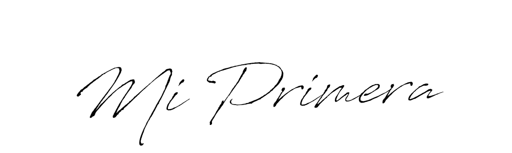 Use a signature maker to create a handwritten signature online. With this signature software, you can design (Antro_Vectra) your own signature for name Mi Primera. Mi Primera signature style 6 images and pictures png