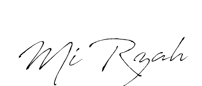 Make a beautiful signature design for name Mi Rzah. With this signature (Antro_Vectra) style, you can create a handwritten signature for free. Mi Rzah signature style 6 images and pictures png