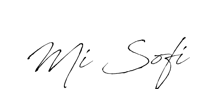 How to make Mi Sofi name signature. Use Antro_Vectra style for creating short signs online. This is the latest handwritten sign. Mi Sofi signature style 6 images and pictures png