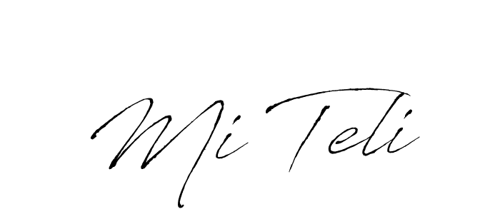 Antro_Vectra is a professional signature style that is perfect for those who want to add a touch of class to their signature. It is also a great choice for those who want to make their signature more unique. Get Mi Teli name to fancy signature for free. Mi Teli signature style 6 images and pictures png