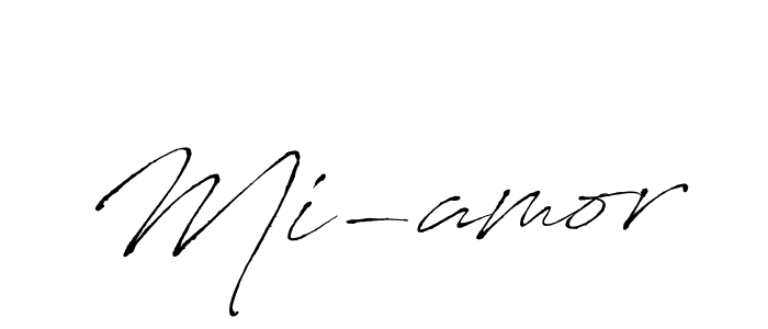 Design your own signature with our free online signature maker. With this signature software, you can create a handwritten (Antro_Vectra) signature for name Mi-amor. Mi-amor signature style 6 images and pictures png