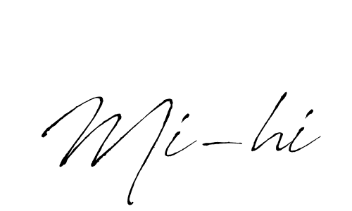 Similarly Antro_Vectra is the best handwritten signature design. Signature creator online .You can use it as an online autograph creator for name Mi-hi. Mi-hi signature style 6 images and pictures png