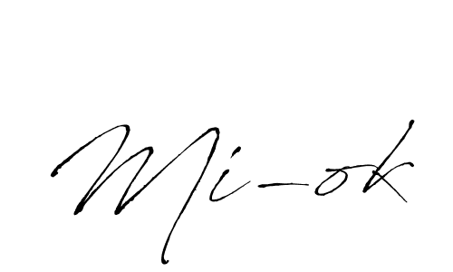 if you are searching for the best signature style for your name Mi-ok. so please give up your signature search. here we have designed multiple signature styles  using Antro_Vectra. Mi-ok signature style 6 images and pictures png