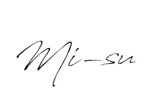 Design your own signature with our free online signature maker. With this signature software, you can create a handwritten (Antro_Vectra) signature for name Mi-su. Mi-su signature style 6 images and pictures png