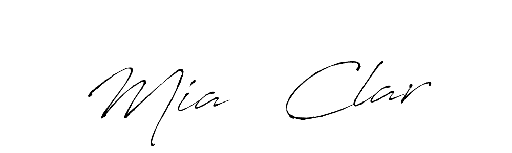 Mia   Clar stylish signature style. Best Handwritten Sign (Antro_Vectra) for my name. Handwritten Signature Collection Ideas for my name Mia   Clar. Mia   Clar signature style 6 images and pictures png