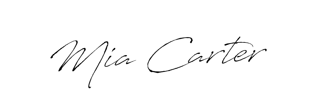 Create a beautiful signature design for name Mia Carter. With this signature (Antro_Vectra) fonts, you can make a handwritten signature for free. Mia Carter signature style 6 images and pictures png