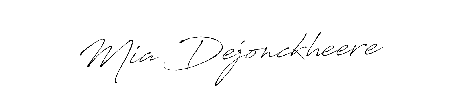 Mia Dejonckheere stylish signature style. Best Handwritten Sign (Antro_Vectra) for my name. Handwritten Signature Collection Ideas for my name Mia Dejonckheere. Mia Dejonckheere signature style 6 images and pictures png