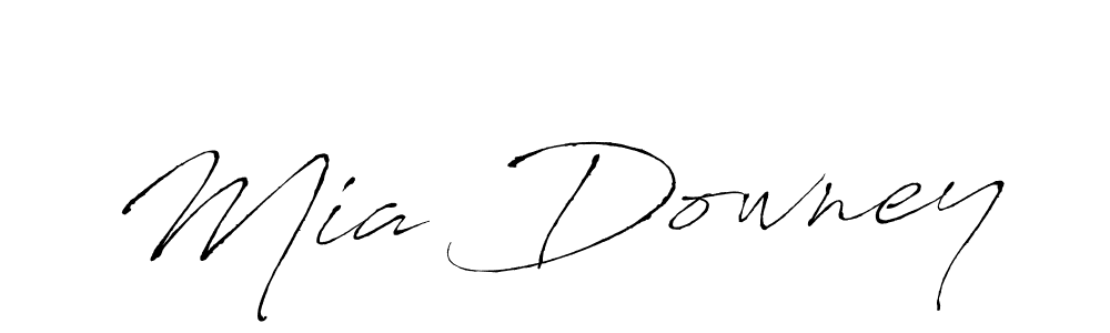 Mia Downey stylish signature style. Best Handwritten Sign (Antro_Vectra) for my name. Handwritten Signature Collection Ideas for my name Mia Downey. Mia Downey signature style 6 images and pictures png