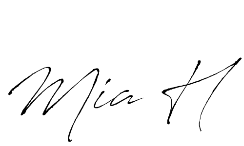 Also You can easily find your signature by using the search form. We will create Mia H name handwritten signature images for you free of cost using Antro_Vectra sign style. Mia H signature style 6 images and pictures png