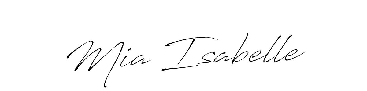 Create a beautiful signature design for name Mia Isabelle. With this signature (Antro_Vectra) fonts, you can make a handwritten signature for free. Mia Isabelle signature style 6 images and pictures png