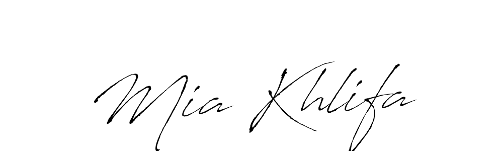 The best way (Antro_Vectra) to make a short signature is to pick only two or three words in your name. The name Mia Khlifa include a total of six letters. For converting this name. Mia Khlifa signature style 6 images and pictures png