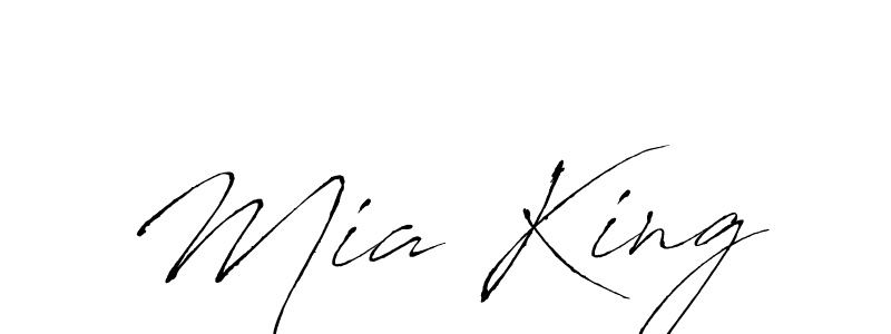 The best way (Antro_Vectra) to make a short signature is to pick only two or three words in your name. The name Mia King include a total of six letters. For converting this name. Mia King signature style 6 images and pictures png