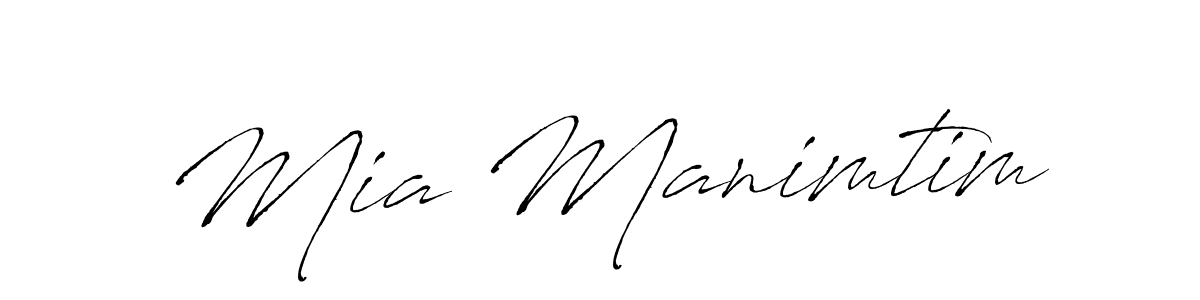 if you are searching for the best signature style for your name Mia Manimtim. so please give up your signature search. here we have designed multiple signature styles  using Antro_Vectra. Mia Manimtim signature style 6 images and pictures png