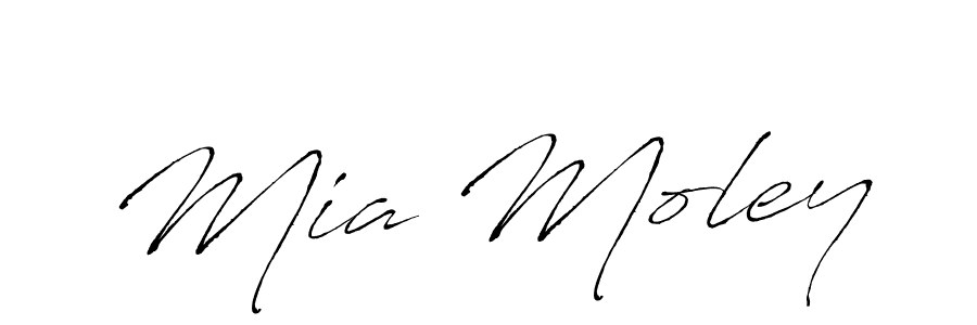 Make a beautiful signature design for name Mia Moley. With this signature (Antro_Vectra) style, you can create a handwritten signature for free. Mia Moley signature style 6 images and pictures png