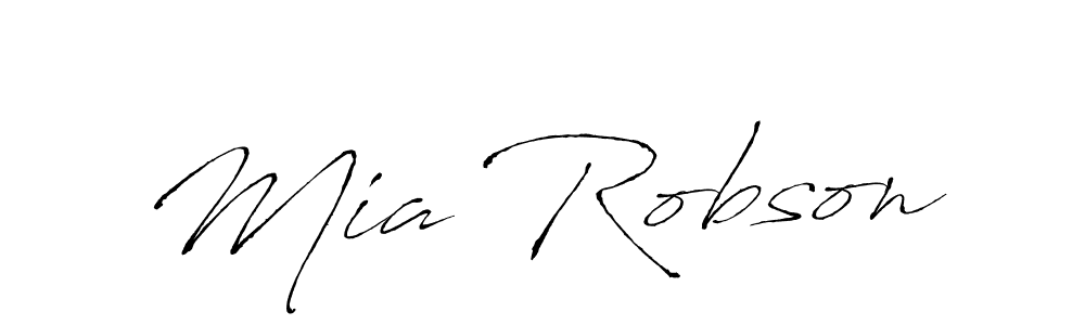 Design your own signature with our free online signature maker. With this signature software, you can create a handwritten (Antro_Vectra) signature for name Mia Robson. Mia Robson signature style 6 images and pictures png