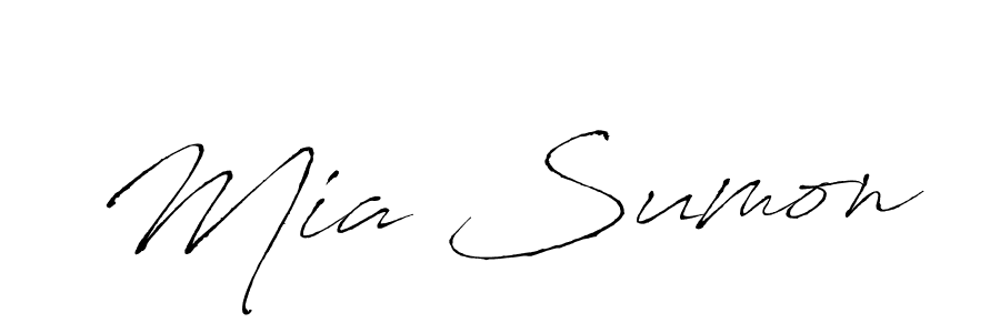 Mia Sumon stylish signature style. Best Handwritten Sign (Antro_Vectra) for my name. Handwritten Signature Collection Ideas for my name Mia Sumon. Mia Sumon signature style 6 images and pictures png