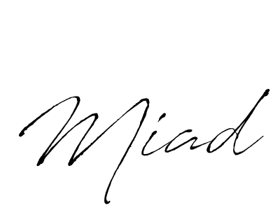 Use a signature maker to create a handwritten signature online. With this signature software, you can design (Antro_Vectra) your own signature for name Miad. Miad signature style 6 images and pictures png