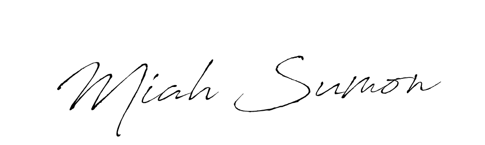 The best way (Antro_Vectra) to make a short signature is to pick only two or three words in your name. The name Miah Sumon include a total of six letters. For converting this name. Miah Sumon signature style 6 images and pictures png
