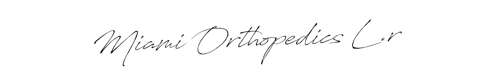 The best way (Antro_Vectra) to make a short signature is to pick only two or three words in your name. The name Miami Orthopedics L.r include a total of six letters. For converting this name. Miami Orthopedics L.r signature style 6 images and pictures png