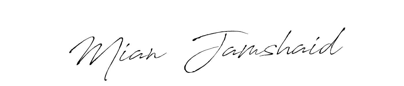 Create a beautiful signature design for name Mian  Jamshaid. With this signature (Antro_Vectra) fonts, you can make a handwritten signature for free. Mian  Jamshaid signature style 6 images and pictures png