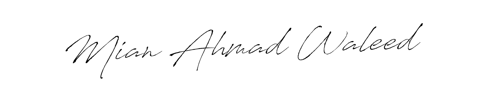 You can use this online signature creator to create a handwritten signature for the name Mian Ahmad Waleed. This is the best online autograph maker. Mian Ahmad Waleed signature style 6 images and pictures png