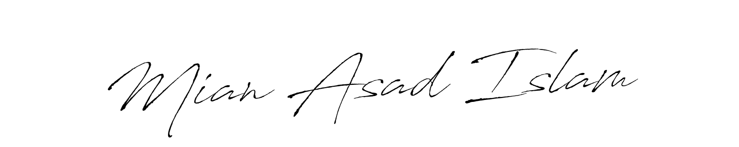 Mian Asad Islam stylish signature style. Best Handwritten Sign (Antro_Vectra) for my name. Handwritten Signature Collection Ideas for my name Mian Asad Islam. Mian Asad Islam signature style 6 images and pictures png