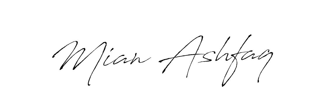 Create a beautiful signature design for name Mian Ashfaq. With this signature (Antro_Vectra) fonts, you can make a handwritten signature for free. Mian Ashfaq signature style 6 images and pictures png