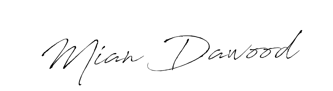 Make a beautiful signature design for name Mian Dawood. With this signature (Antro_Vectra) style, you can create a handwritten signature for free. Mian Dawood signature style 6 images and pictures png