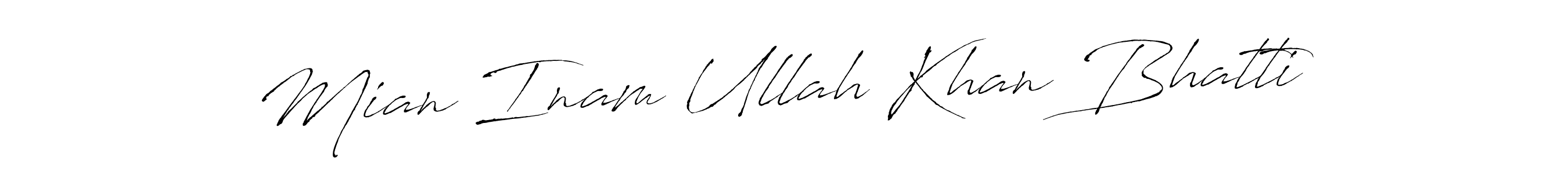 This is the best signature style for the Mian Inam Ullah Khan Bhatti name. Also you like these signature font (Antro_Vectra). Mix name signature. Mian Inam Ullah Khan Bhatti signature style 6 images and pictures png