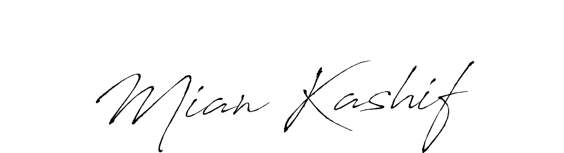 Design your own signature with our free online signature maker. With this signature software, you can create a handwritten (Antro_Vectra) signature for name Mian Kashif. Mian Kashif signature style 6 images and pictures png