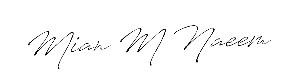 Also You can easily find your signature by using the search form. We will create Mian M Naeem name handwritten signature images for you free of cost using Antro_Vectra sign style. Mian M Naeem signature style 6 images and pictures png