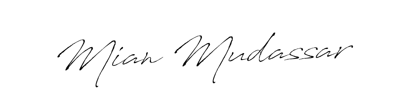 Also we have Mian Mudassar name is the best signature style. Create professional handwritten signature collection using Antro_Vectra autograph style. Mian Mudassar signature style 6 images and pictures png