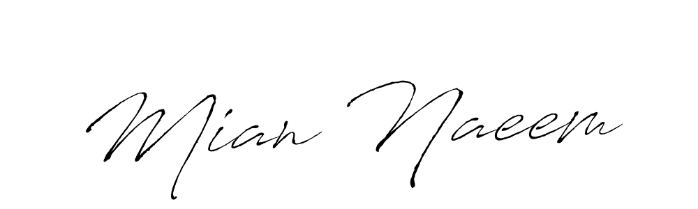 Also we have Mian Naeem name is the best signature style. Create professional handwritten signature collection using Antro_Vectra autograph style. Mian Naeem signature style 6 images and pictures png