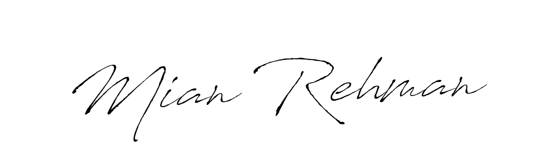 Use a signature maker to create a handwritten signature online. With this signature software, you can design (Antro_Vectra) your own signature for name Mian Rehman. Mian Rehman signature style 6 images and pictures png