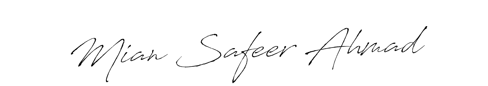You should practise on your own different ways (Antro_Vectra) to write your name (Mian Safeer Ahmad) in signature. don't let someone else do it for you. Mian Safeer Ahmad signature style 6 images and pictures png