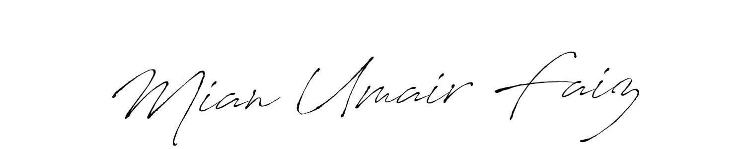 Make a beautiful signature design for name Mian Umair Faiz. With this signature (Antro_Vectra) style, you can create a handwritten signature for free. Mian Umair Faiz signature style 6 images and pictures png
