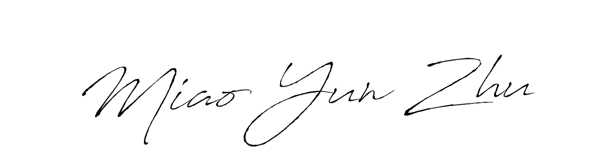 How to make Miao Yun Zhu name signature. Use Antro_Vectra style for creating short signs online. This is the latest handwritten sign. Miao Yun Zhu signature style 6 images and pictures png