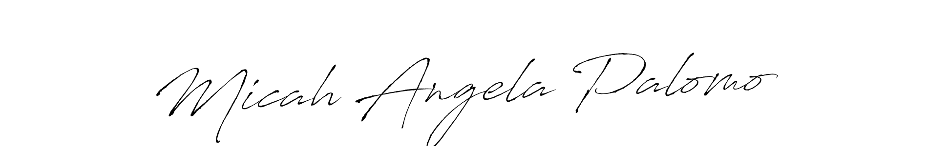 Micah Angela Palomo stylish signature style. Best Handwritten Sign (Antro_Vectra) for my name. Handwritten Signature Collection Ideas for my name Micah Angela Palomo. Micah Angela Palomo signature style 6 images and pictures png