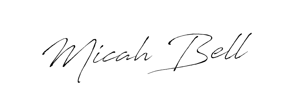 Make a beautiful signature design for name Micah Bell. With this signature (Antro_Vectra) style, you can create a handwritten signature for free. Micah Bell signature style 6 images and pictures png