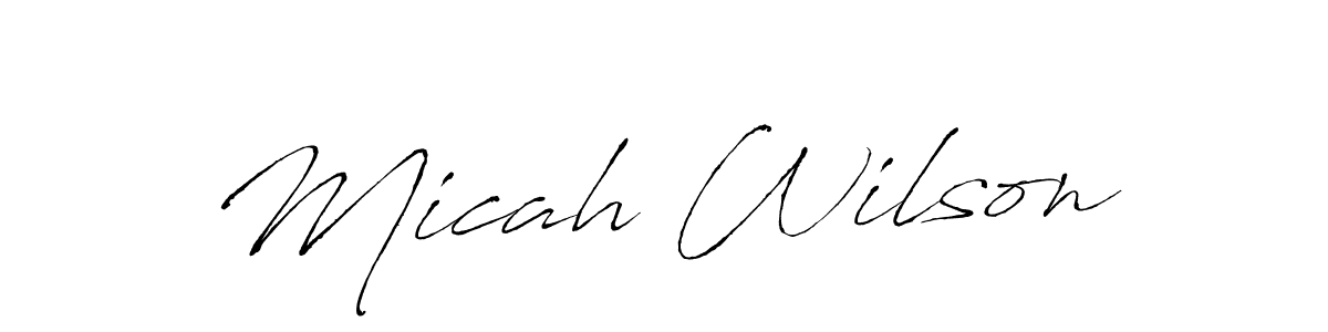 Micah Wilson stylish signature style. Best Handwritten Sign (Antro_Vectra) for my name. Handwritten Signature Collection Ideas for my name Micah Wilson. Micah Wilson signature style 6 images and pictures png