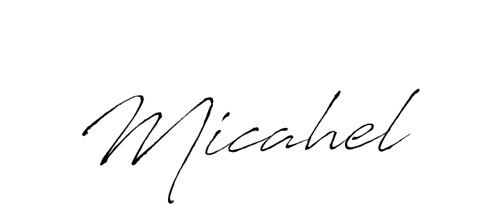 Use a signature maker to create a handwritten signature online. With this signature software, you can design (Antro_Vectra) your own signature for name Micahel. Micahel signature style 6 images and pictures png